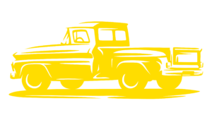 Old yellow truck vector image